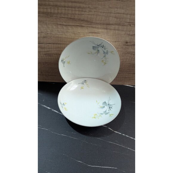 vtg Royal Tettau Spring Bouquet Soup Bowls Set Of 2 Floral Porcelain Dishware - Picture 10 of 13